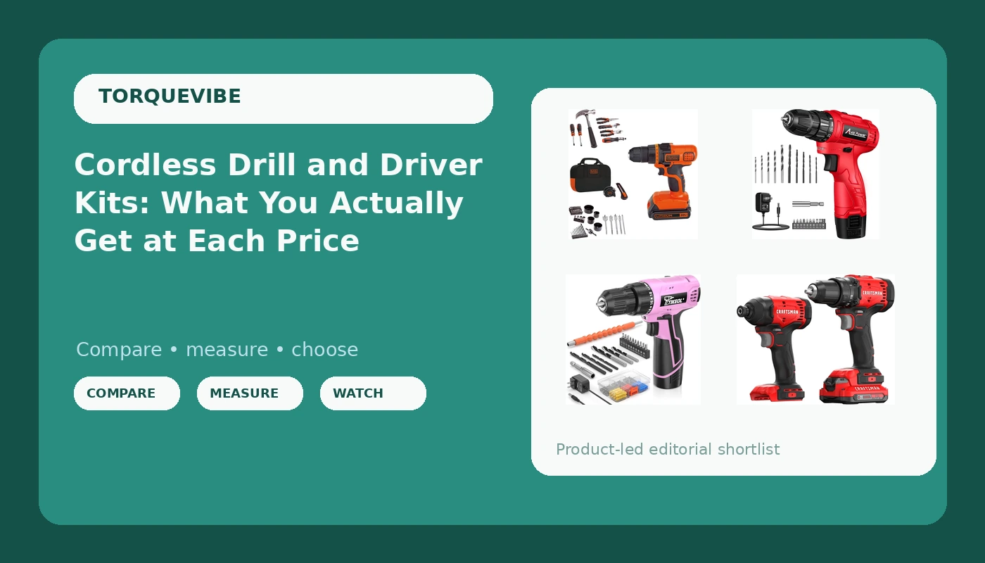 Cordless Drill and Driver Kits: What You Actually Get at Each Price