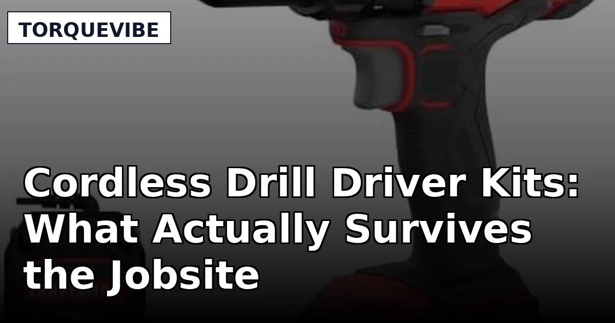 Cordless Drill Driver Kits: What Actually Survives the Jobsite