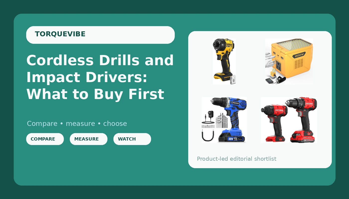 Cordless Drills and Impact Drivers: What to Buy First