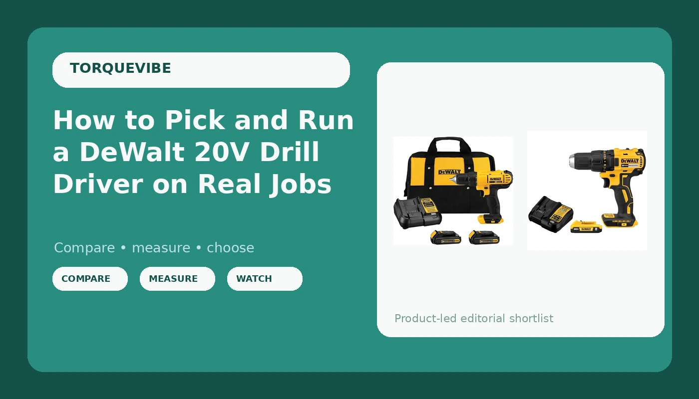 How to Pick and Run a DeWalt 20V Drill Driver on Real Jobs