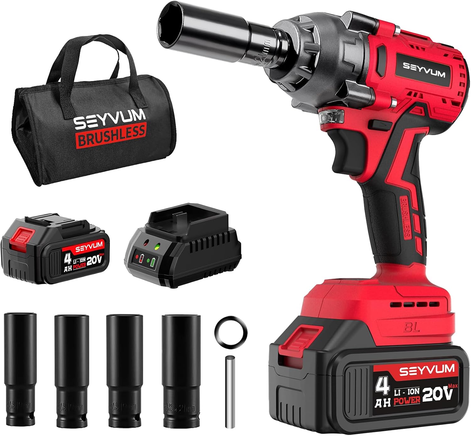 SEYVUM Impact Wrench, 1/2 Impact Gun (B0B4JN1HP4)
