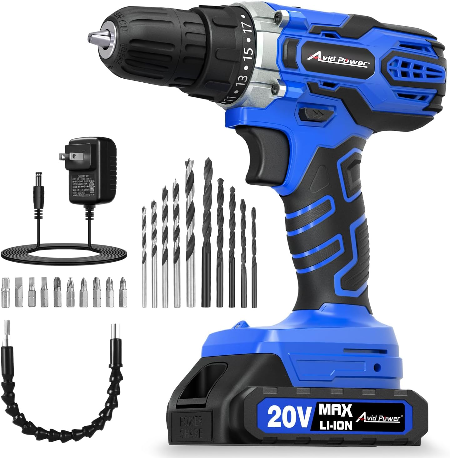 AVID POWER 20V Cordless Drill Set (B0DV4FCHBZ)
