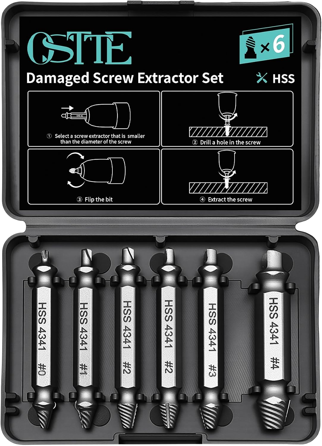 Damaged Screw Extractor Set & Stripped Screw Extractor Kit (B0FT2QYNMQ)